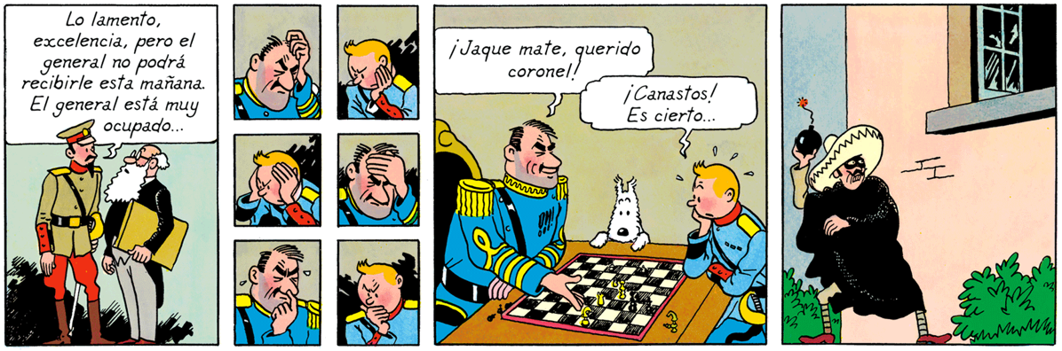 Alcazar joue aux échecs dans L'Oreille cassée